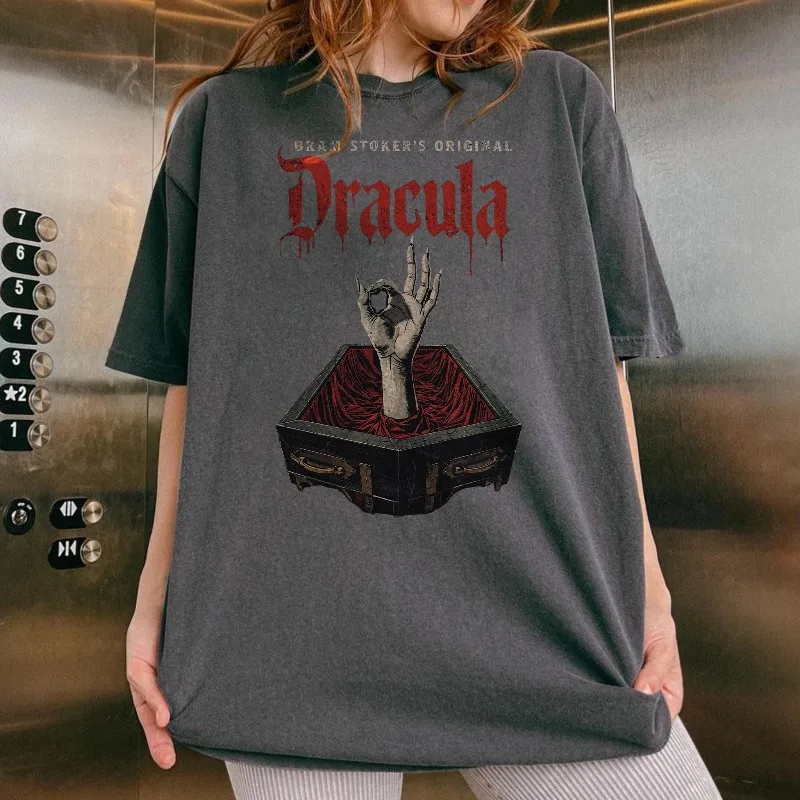 Dracula Novel Movie Theme T-shirt Summer New Y2K Unisex Casual Fashion T-shirt