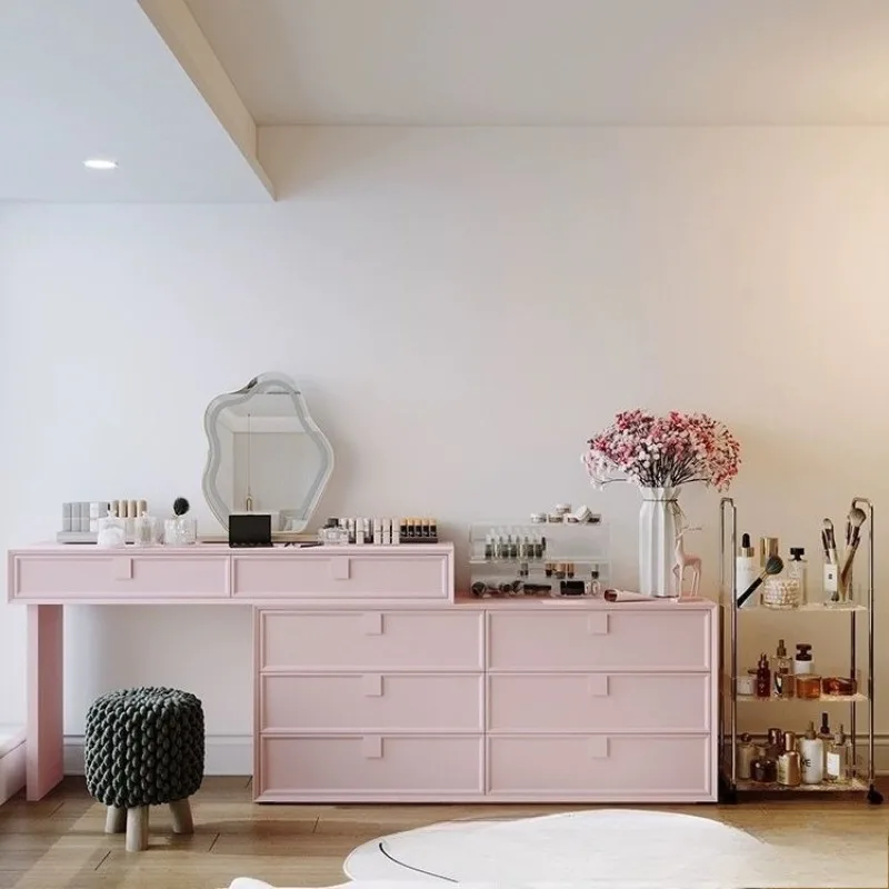 

n simple storage cabinet, solid wood vanity cabinet, dresser, bedroom bed end corner chest of drawers, telescopic integration