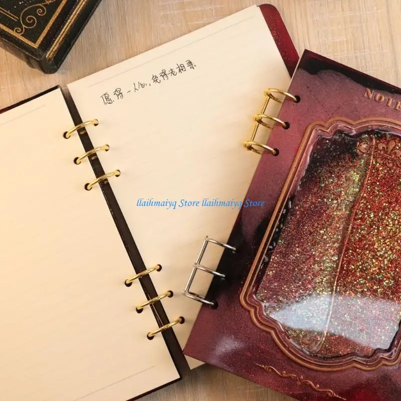 

573B Notebook Cover Resin Mold DIY Crystal UV Epoxy Silicone Molds Creative