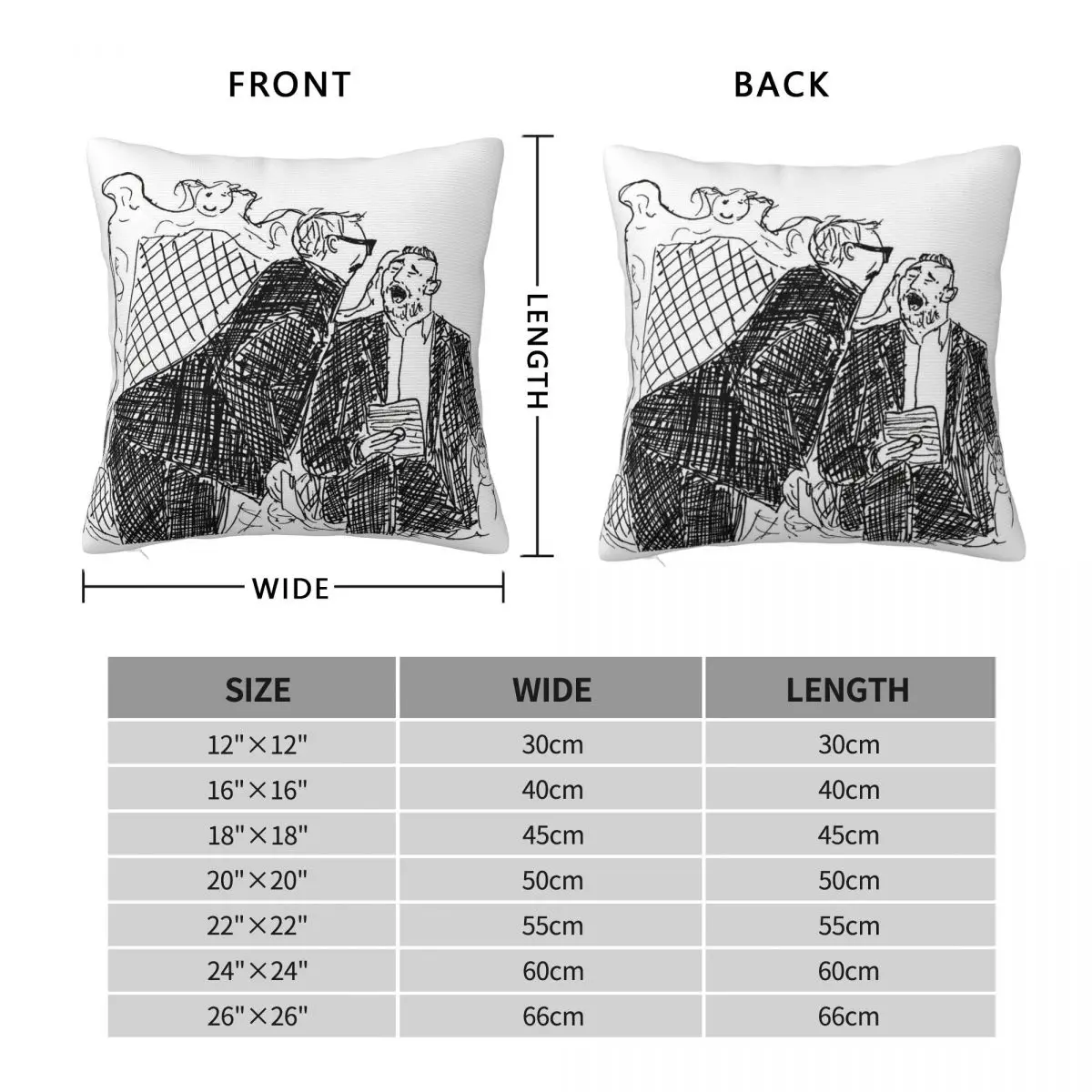 Taskmaster Greg Davies Alex Horne Square Pillowcase Polyester Linen Velvet Printed Zip Decorative Throw Pillow Bed Cushion Cover