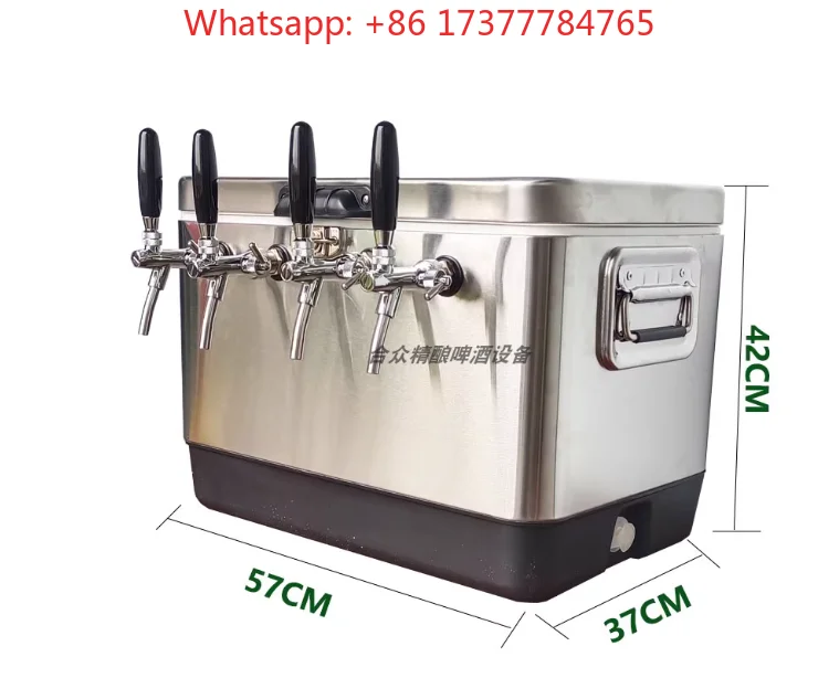 Craft Beer Cooling Box Homebrew Jockey Box Portable Bar Stainless Steel Housing Coils Material Outdoor Refrigeration
