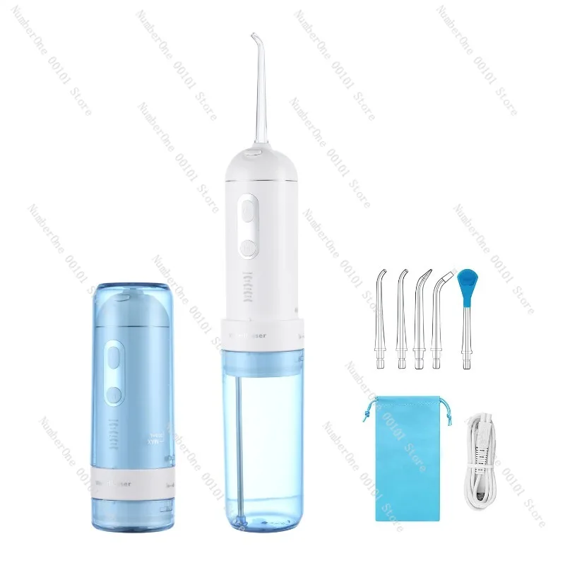 Portable electric scrubber, water floss, silent folding whitening and cleaning, oral flusher