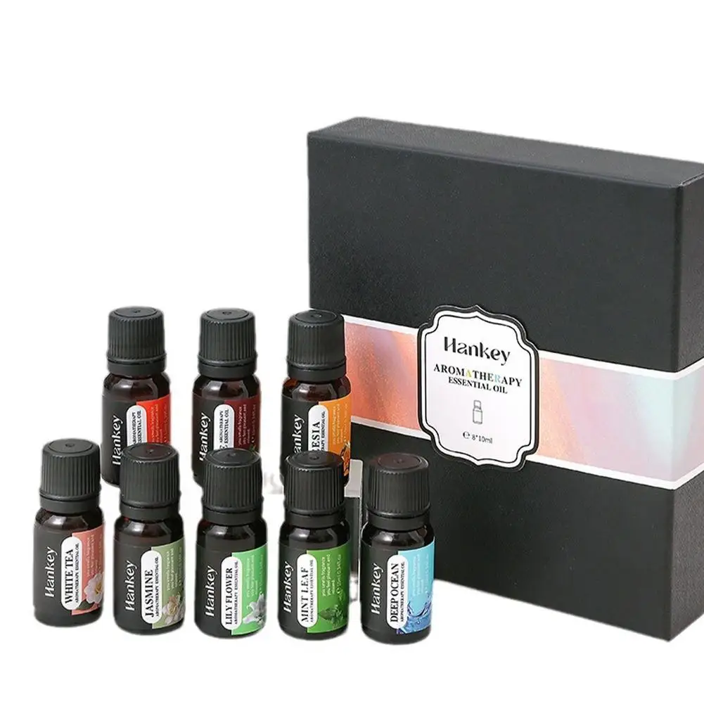 

Pure Natural Essential Oils Kits Gift Box Sandalwood Lemongrass Lavender Bergamot Eucalyptus Rosemary For Diffuser