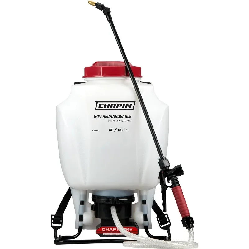 

Translucent White 63924 24v Battery Backpack Sprayer Powered, 4 gal