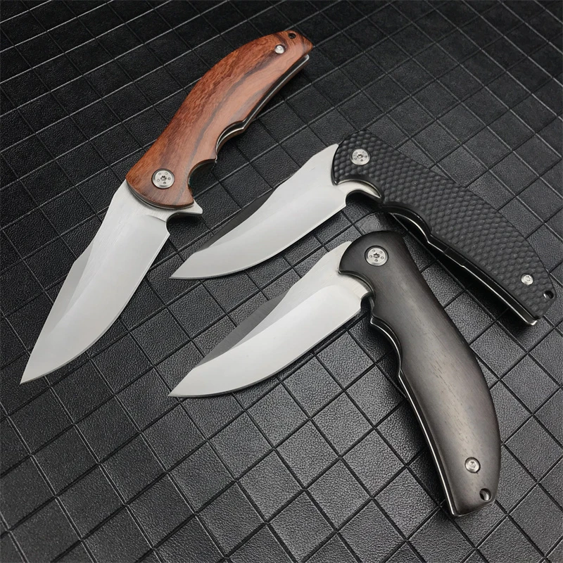 High Quality 0606 Assisted Flipper Tactical Pocket Folding Knife 440C Blade G10/Wood Handle Outdoor Rescue Hunting Survival Tool