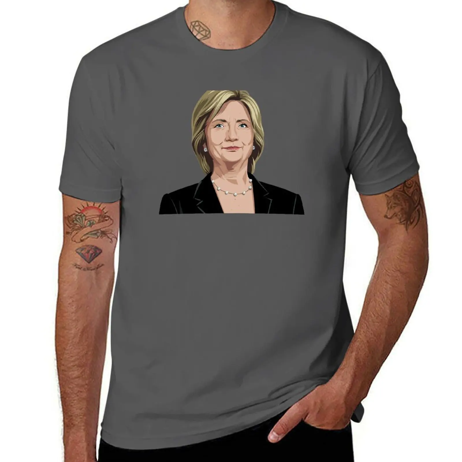 

Hillary Clinton T-Shirt Plus Size Loose Short Sleeve Top
