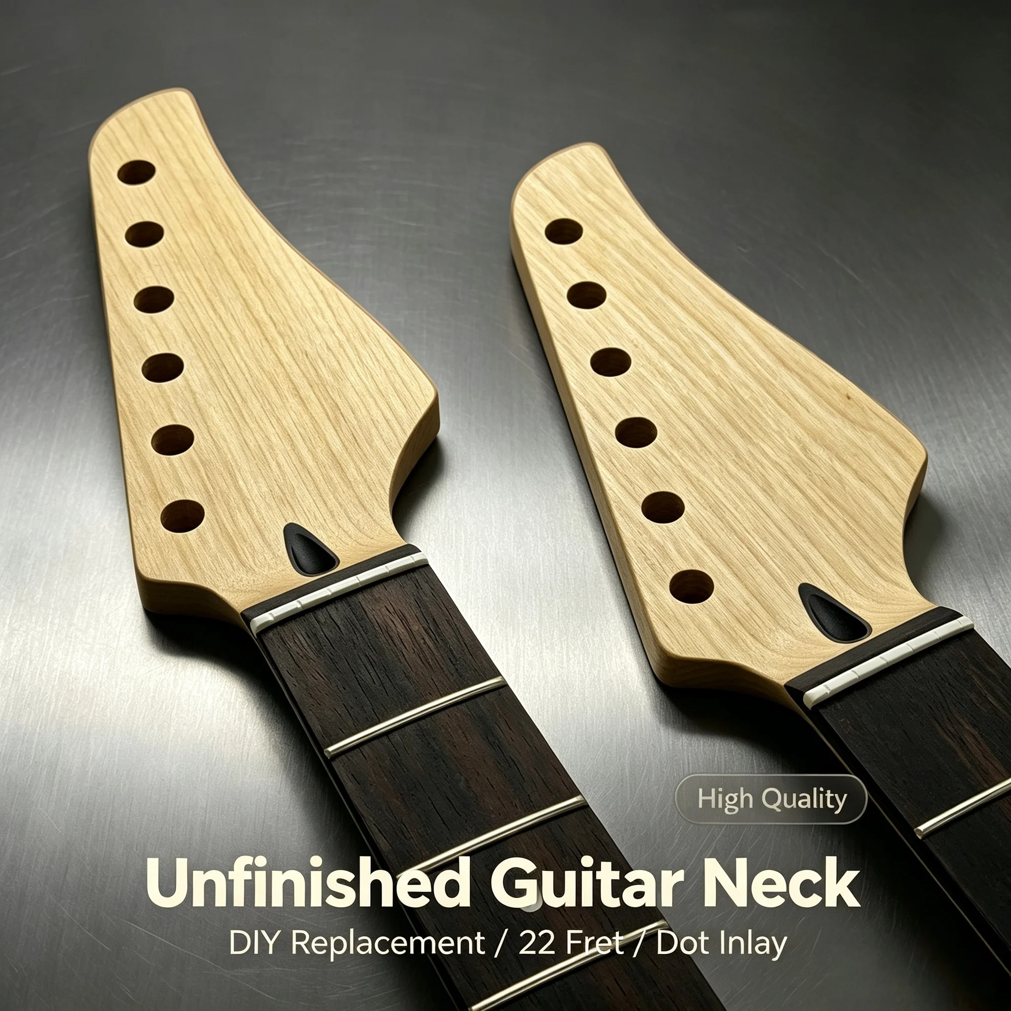 

Unfinished Matte Natural Maple ST Guitar Neck 22 Frets Rosewood Fretboard Dot Inlay DIY Replacement Electric Guitar Neck for ST