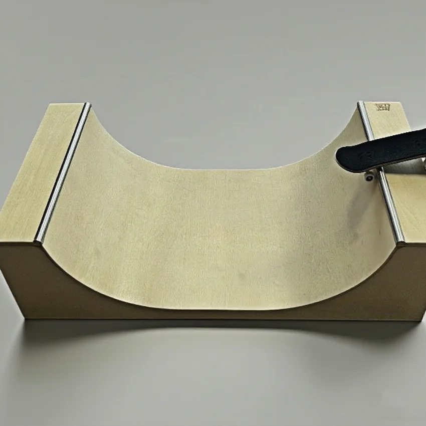 Rampe demi-tuyau de touche, rampe en U en bois pour cascades technologiques, garde-corps de bureau Portable pour la pratique professionnelle et les débutants