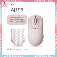 Ajazz Aj199 Dual-Mode Wireless Wired Mouse Office Gaming Mouse Paw3395 Lightweight Mouse Office Accessories