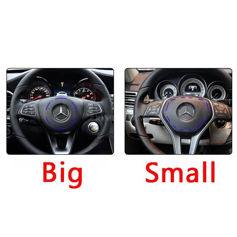 1PCS Steering Wheel Badge Decorative Ring Sticker For Mercedes-Benz A B C E S GLS GLC CLA GLA GLE-class Center Decoration Cover view 5