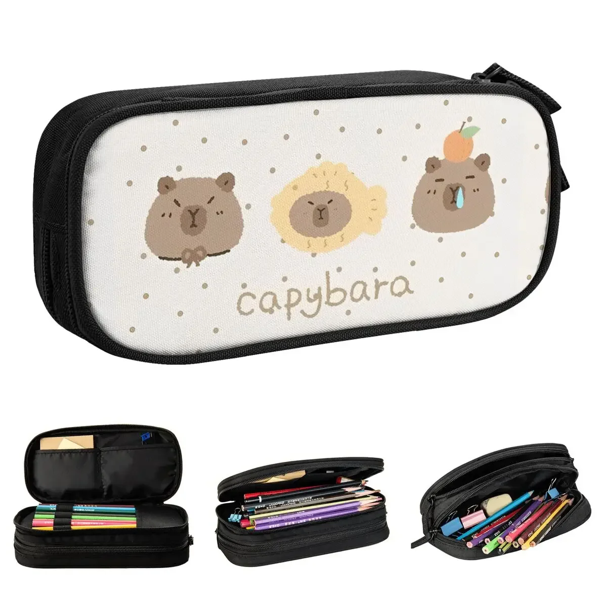 

Kawaii Capybara Cartoon Cute Pencil Case Creative Pen Box Bag for Student Large Storage Students School Gifts Pencil Pouch