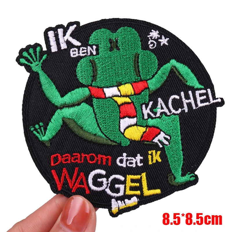 Oeteldonk Emblem Embroidery Patches For Clothes DIY Netherland Carnival Patch Iron On Patches For Clothing Jackets Sew Stickers