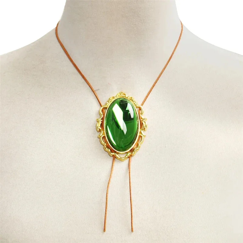 أنيمي البنفسجي تأثيري قلادة خمر قلادة الأخضر الماس اليشم اكسسوارات امرأة المشجعين المجوهرات جمع الدعائم هدية