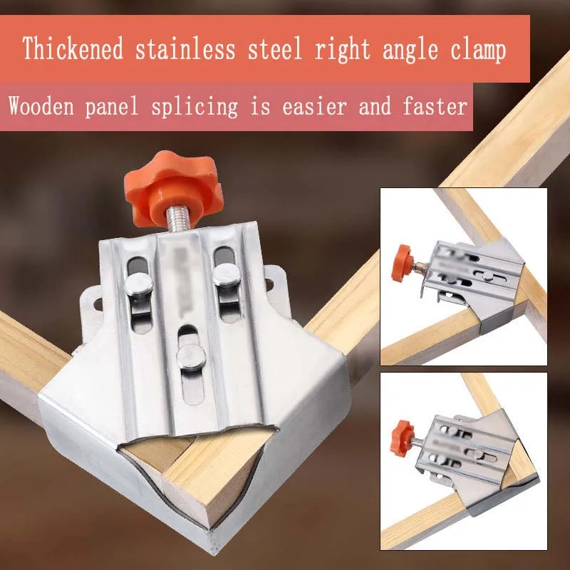 

Stainless Steel Right Angle Clamp 90 Degree Fixing Device Quick Clamping Of Wooden Board Fixing Woodworking Tool Accessories