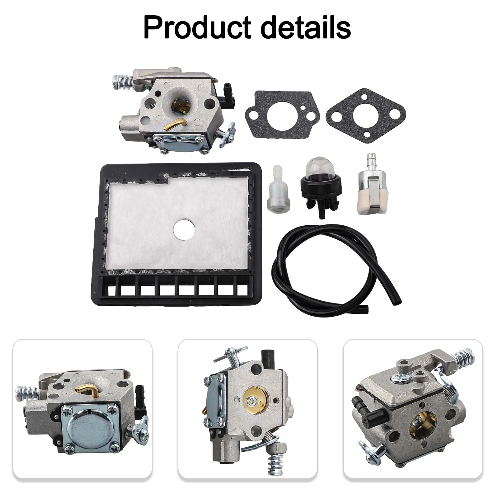 Come mostrato Kit filtro aria carburatore Kit filtro aria carburatore Motore Processo di installazione facile Adatto per Echo CS3000