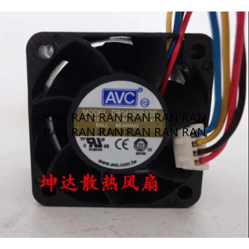 New CPU Cooling Fan For AVC DB04028B12S 12V 0.96A 4CM PWM Violent Fan 4028 40*40*28mm