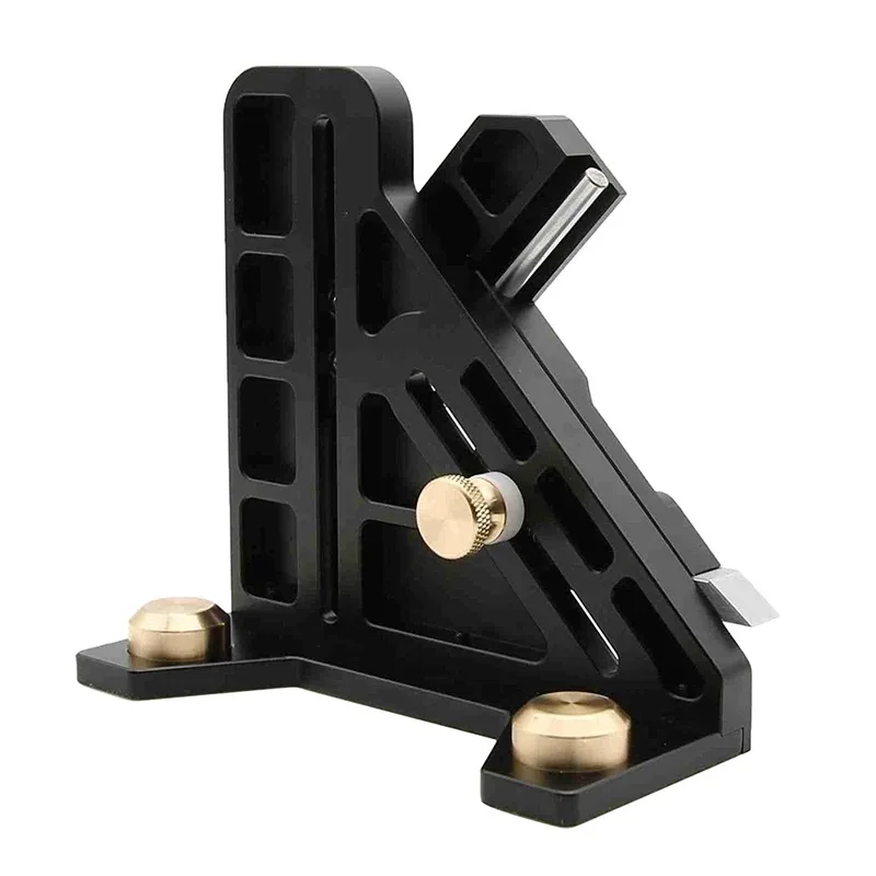 Center Finder or Tenon Dovetail Jig - Aluminum Alloy Center Scriber Marking Gauge, Woodworking 45 Degree Angle Marker