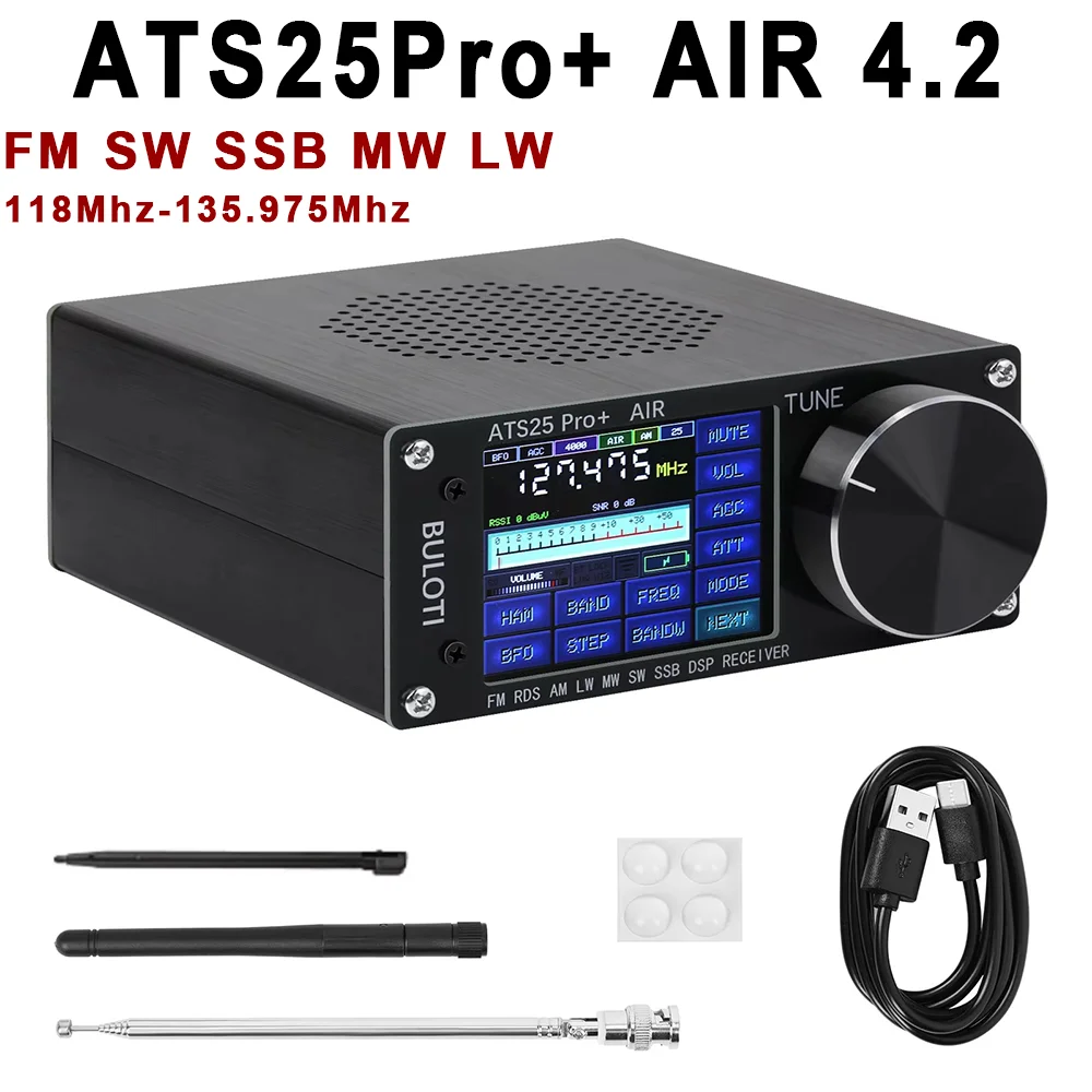 ATS25 Pro+ Supports Bluetooth Wifi AIR band FM SW SSB MW LW AIR