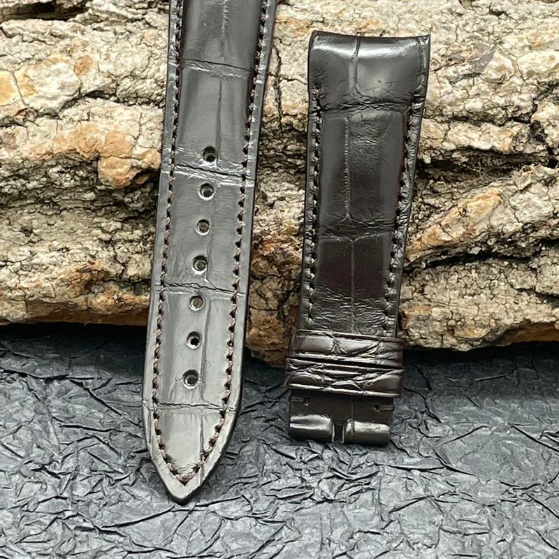 FUYIJIA New Custom B-REGUET Watch Band 21MM Calibrator Alligator Strap Handmade Genuine Leather Belt Crocodile Skin Watchbands