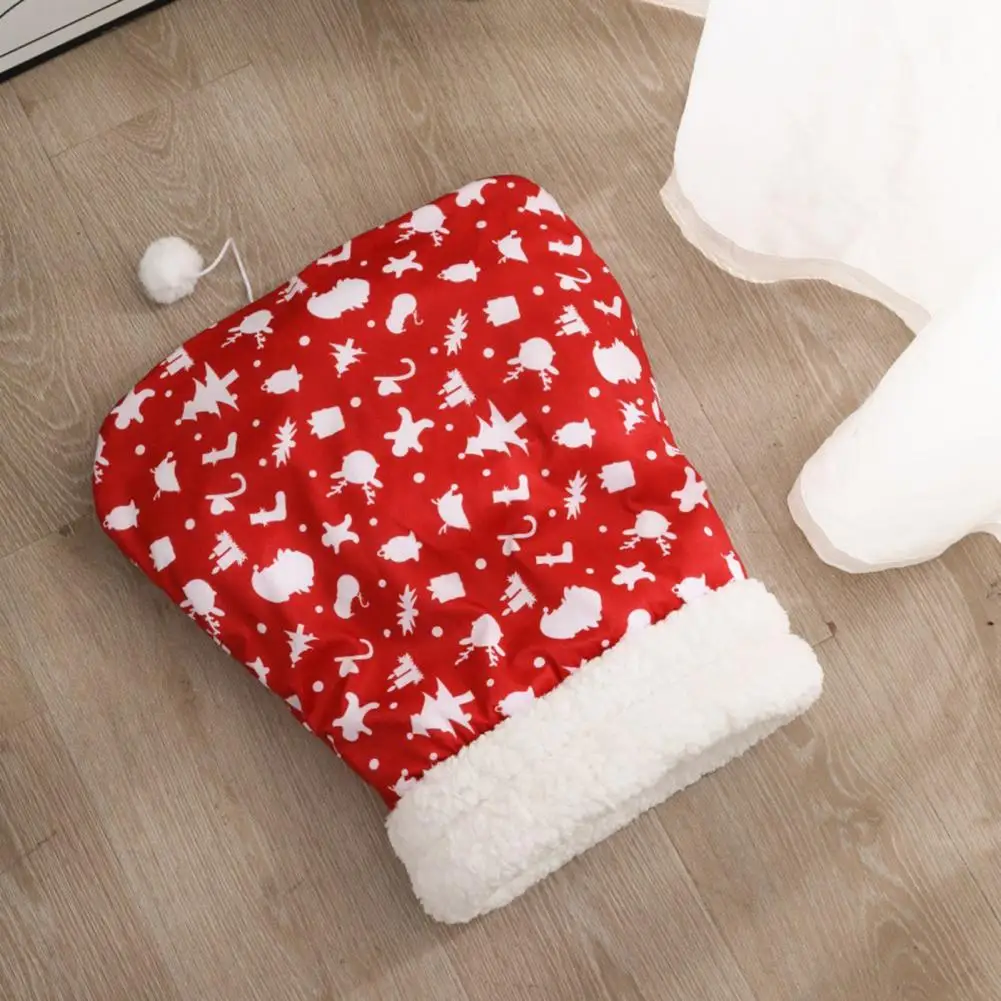 Cama portátil para gatos, saco de dormir para gatos de peluche acogedor para invierno, cama semicerrada para gatos, cueva, saco para mascotas cálido de 360 grados para gatos de interior