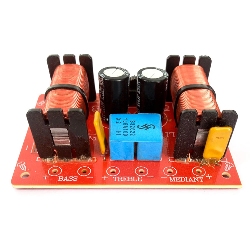 150W Frequency Dividers Treble Medium Bass 3 Way Audio Hifi Filter Circuit Board Adjustable for Upgrading Home Audio Systems