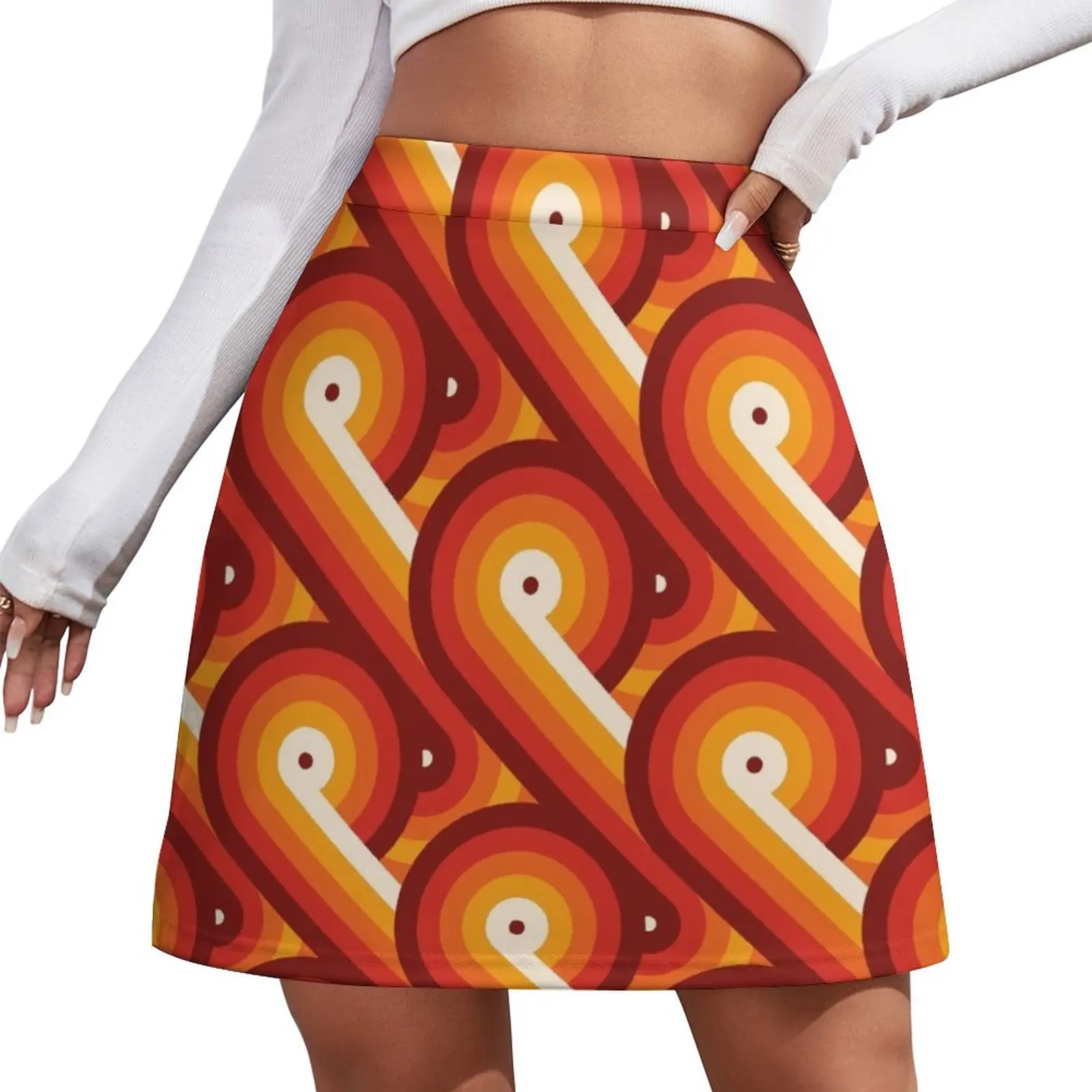 Disco Circles Geometric Pattern – “The Rogue” Palette Mini Skirt korean clothes ladies extreme mini dress Mini Skirt