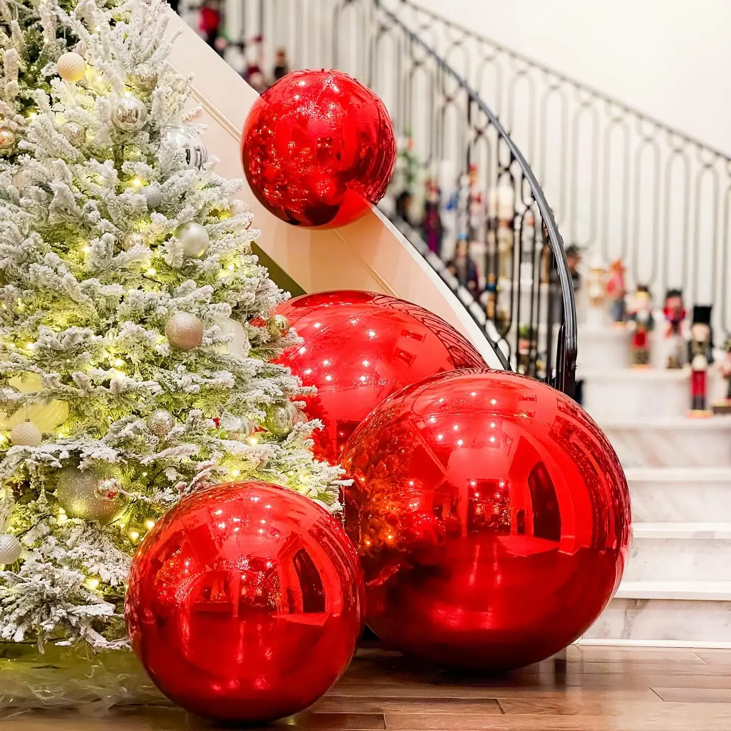 풍선 거울 공 더블 레이어 풍선 거울 풍선 밀폐 PVC 봉인 된 구 이벤트 무대 야외 장난감 장식