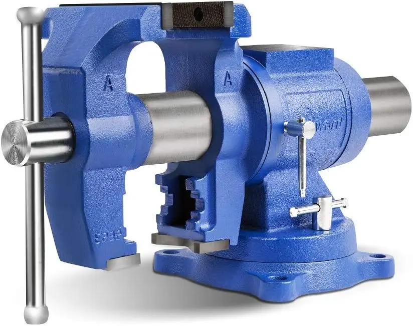 HY-DT150B-6IN Heavy Duty Bench Vise 360-Degree Swivel Base and Head with Anvil (6