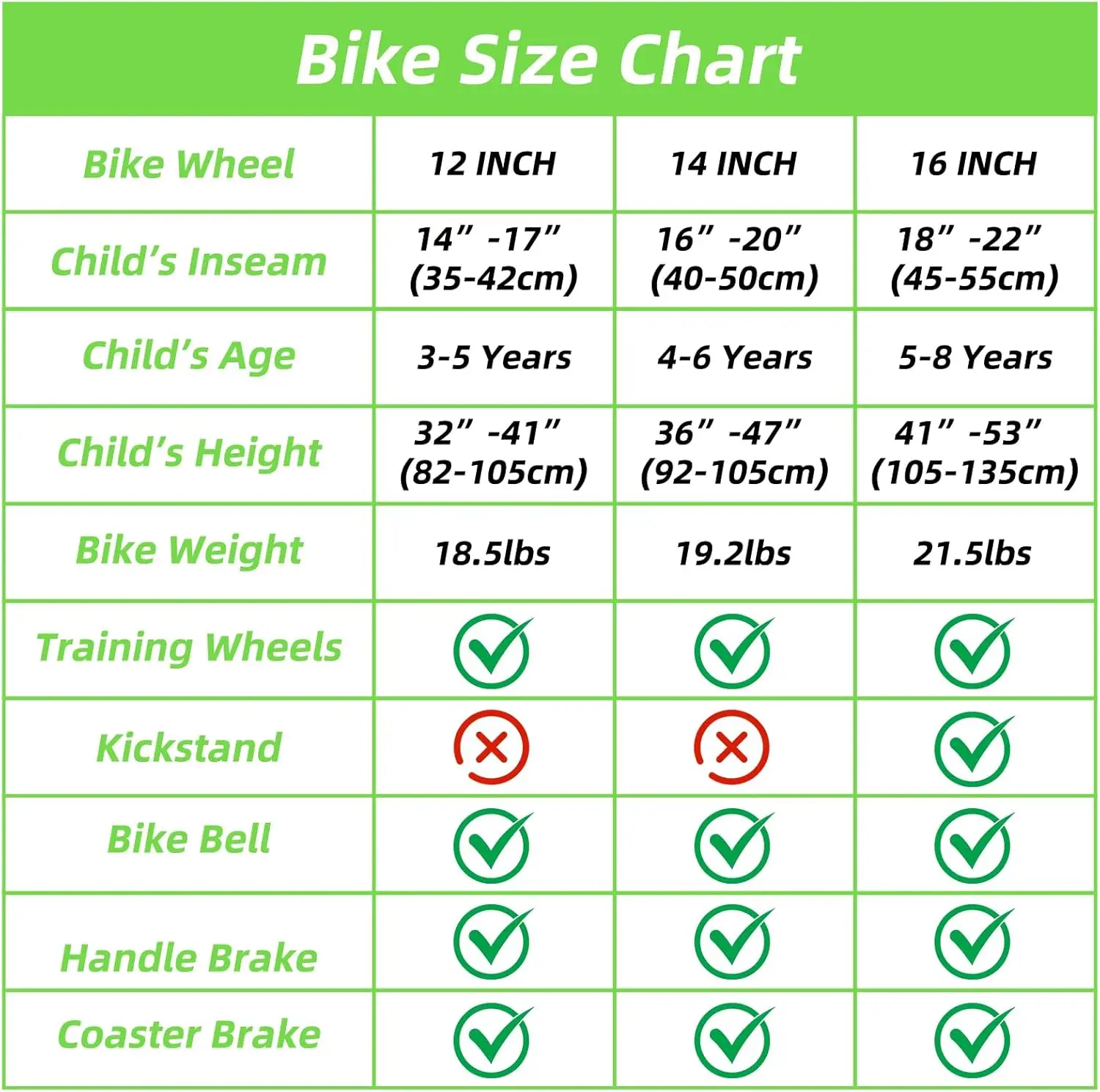 Vélo pour enfants âgés de 3 à 8 ans, vélo pour enfants de 16 pouces avec roues d'entraînement, béquille et phare, siège réglable