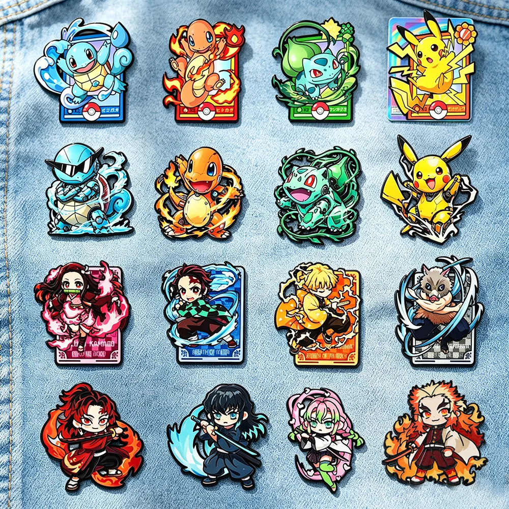 8Pcs Pin Enamel Anime Pokemon - Lapel Pin Enamel ulasan dan harga