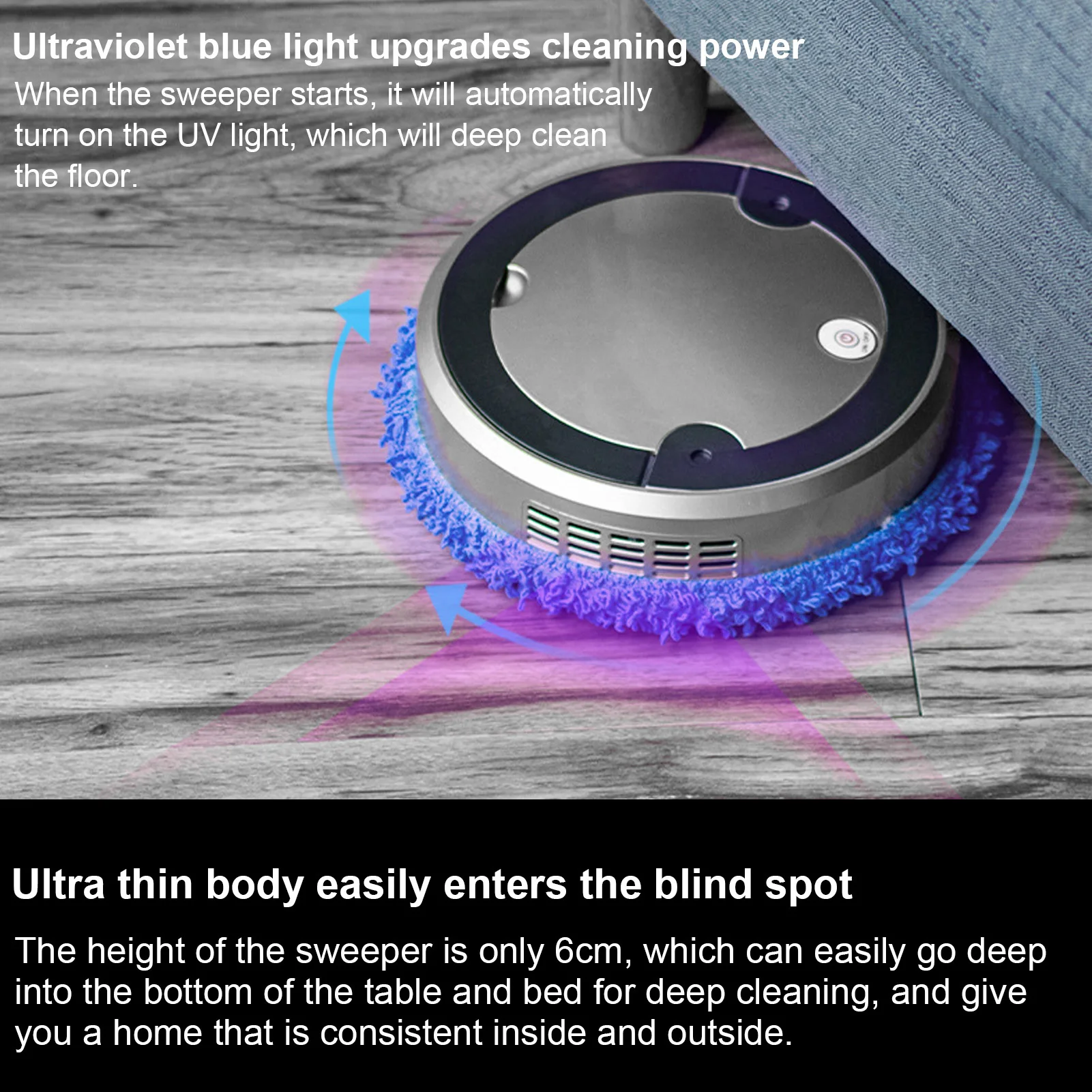 

UV Cleaning Robot, High-Performance Robot Vacuum Cleaner with UV Cleaning and Mopping - Ideal for All Floors