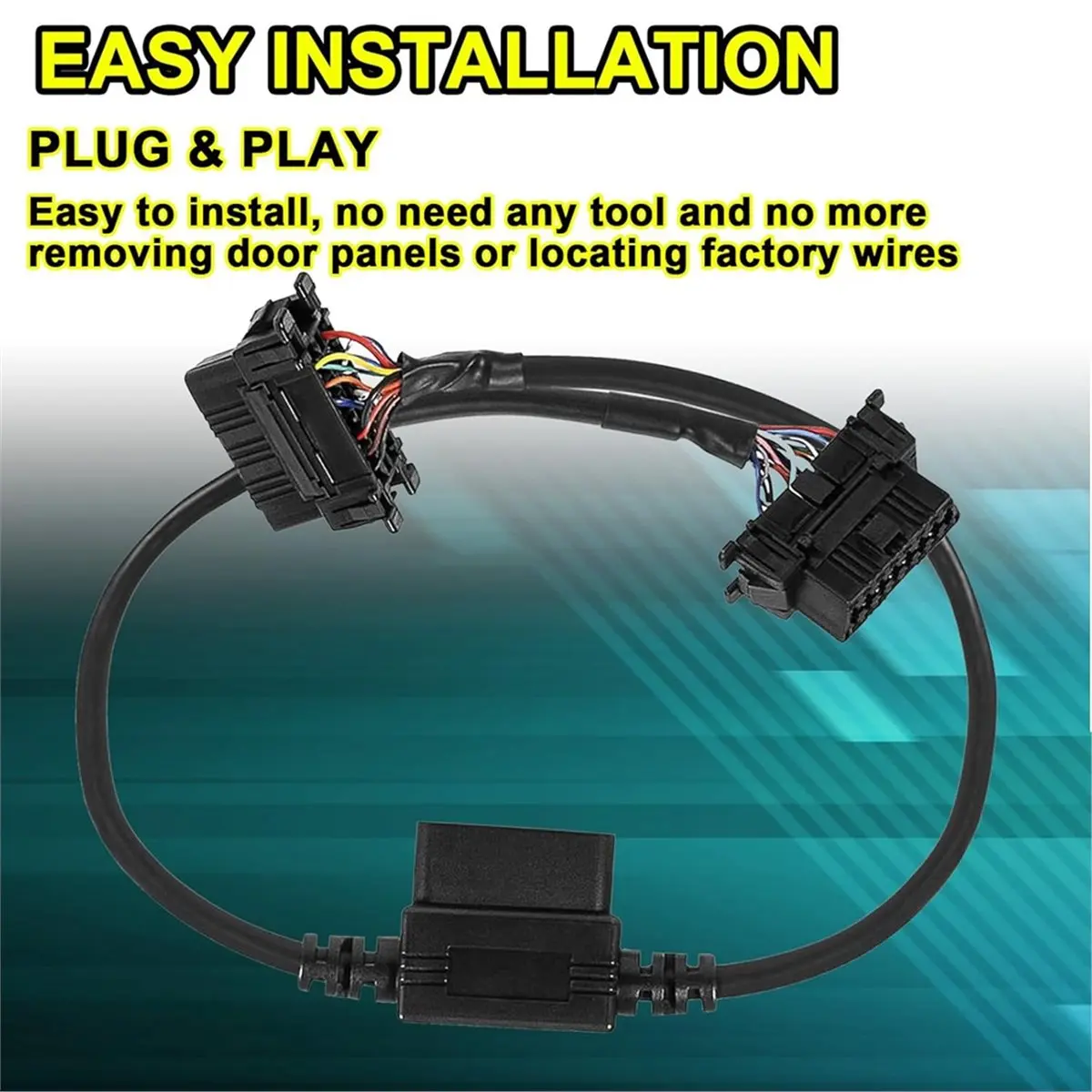 A67F 76405-01A Plug-N-Play Pass Thru Harness for Dodge Ram 1500/2500/3500 2013-2020 OBD Plug Through Harness