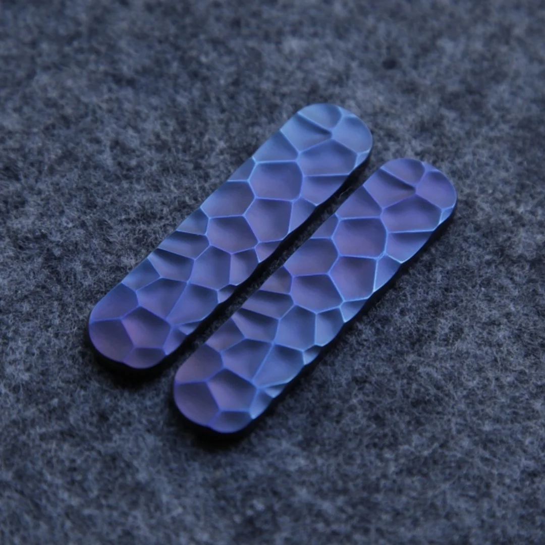 Custom Made Stone Stria Titanium Alloy  Handle Scales for 58MM Victorinox Swiss Army Knives ClassicSD Rambler（Excluding knives）