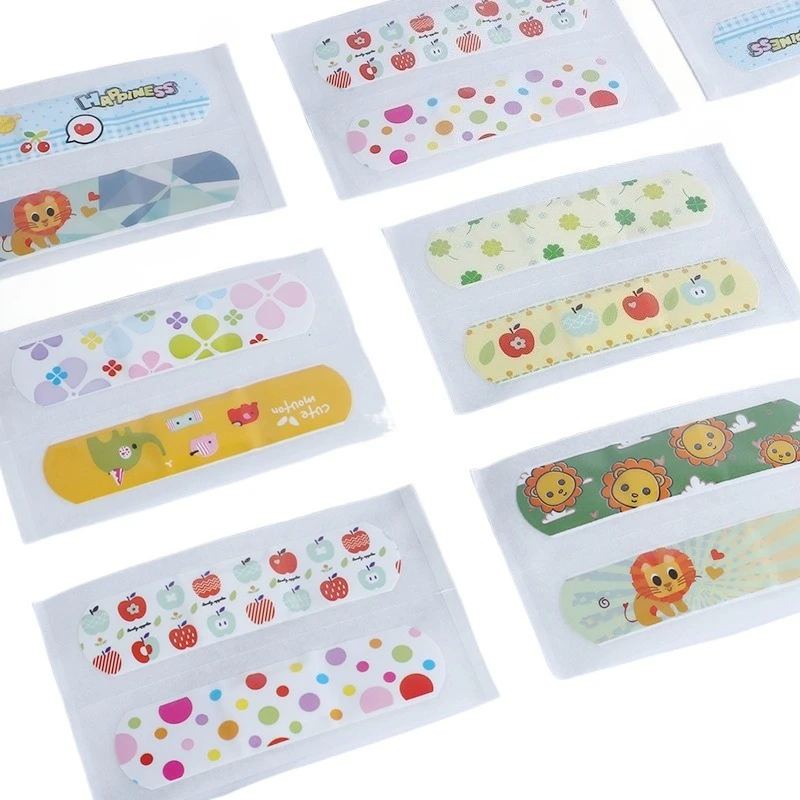 

100Pcs/Set Cartoon Band Aid Waterproof Children Kids Cute Plasters First Aid Strip Wound Dressing Patch Adhesive Bandages