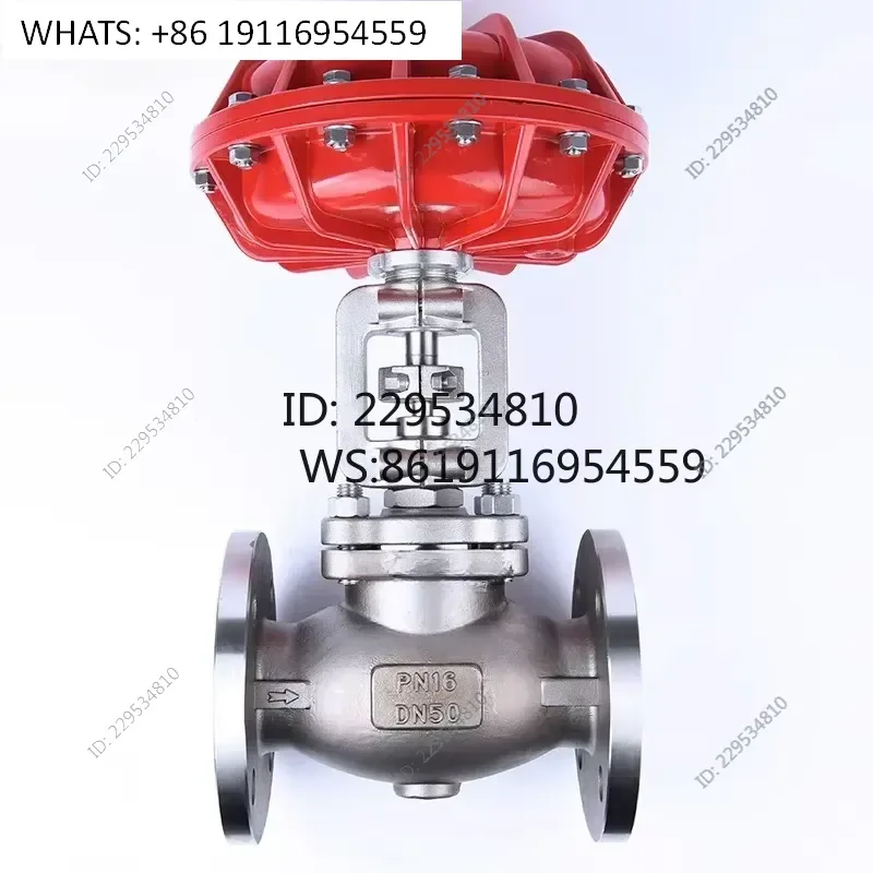 ZMAQ-16-2G Aluminum Alloy Head Pumpkin Model Stainless Steel Flange Two-Way Pneumatic Diaphragm Cut-off Valve DN50 DN65