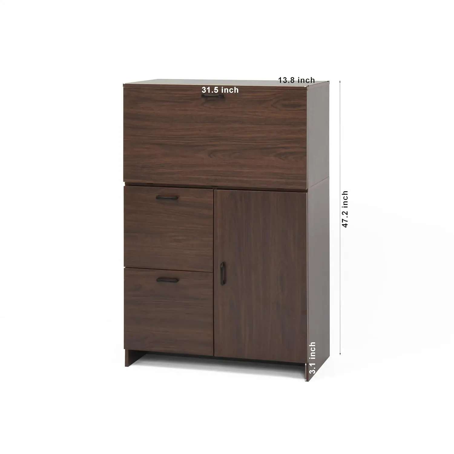 Foldable Desk Cabinet with Storage Drawers & Shelves, Multi-Functional Space-Saving Organizer for Home/Office/Dorm, Customized