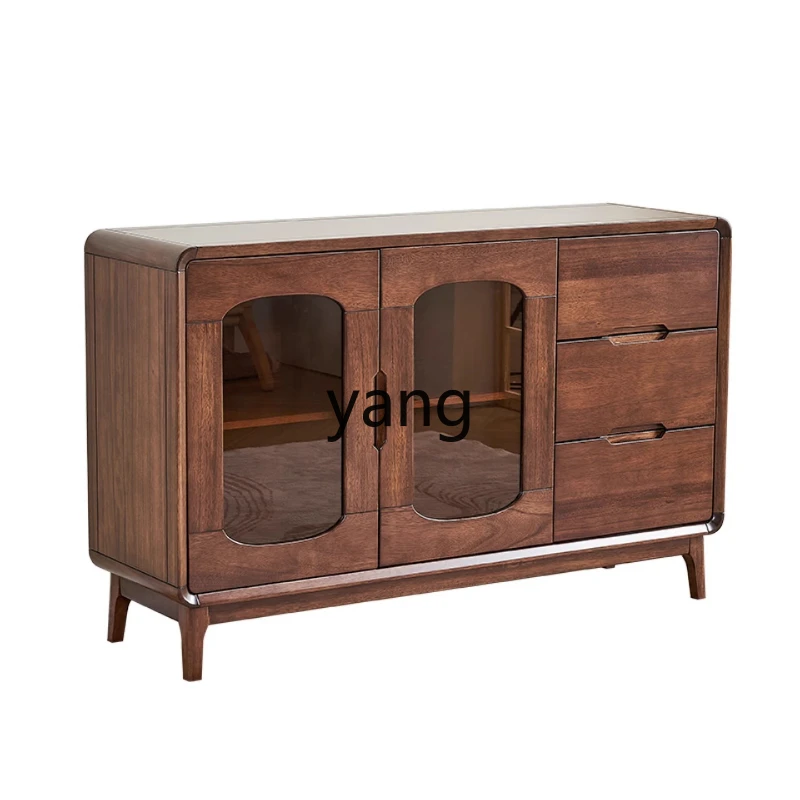 

YHM Solid Wood Sideboard Living Room Home Retro Simple Storage Cabinet