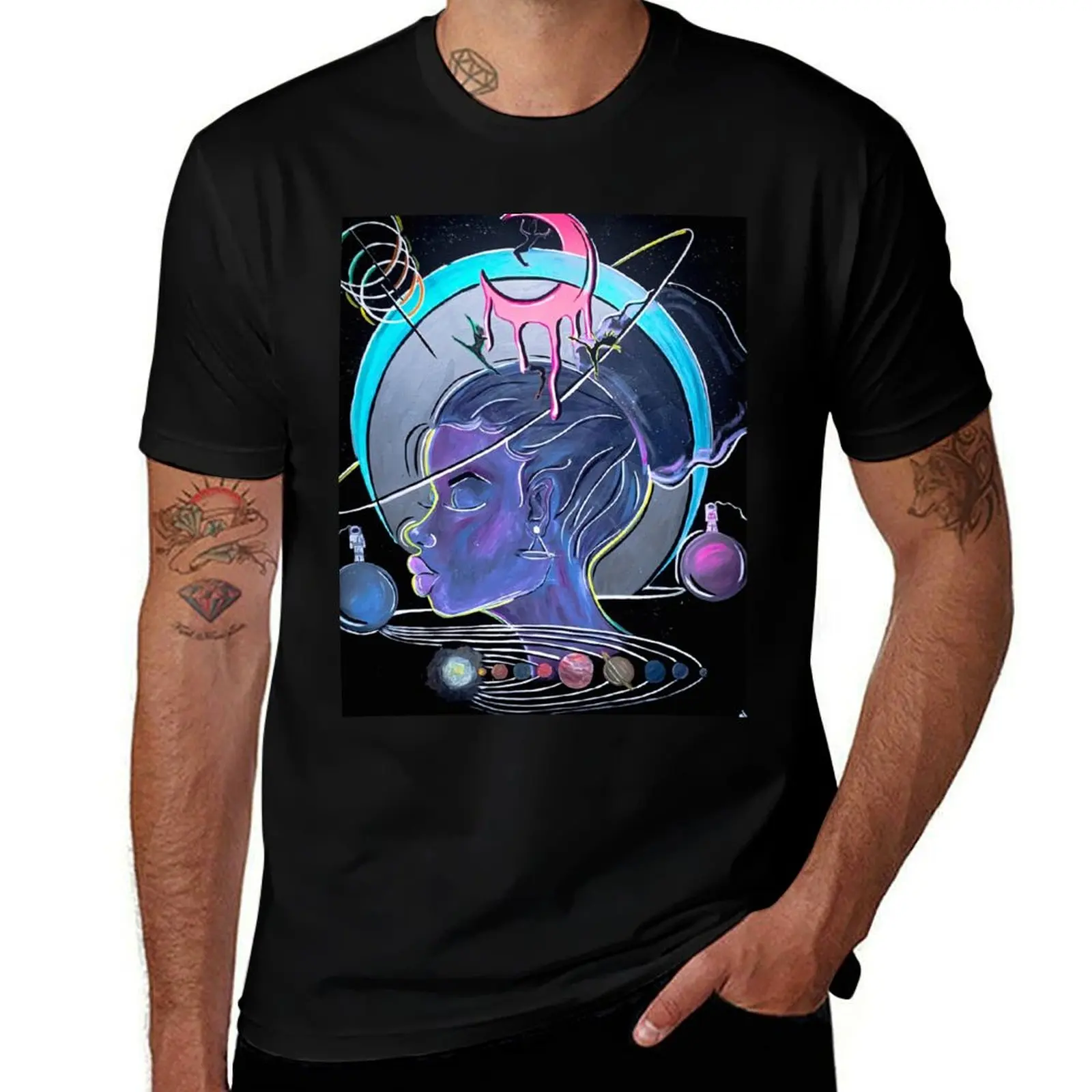 Her Spatial Perception T-Shirt Basic Solid Tee for Daily Use