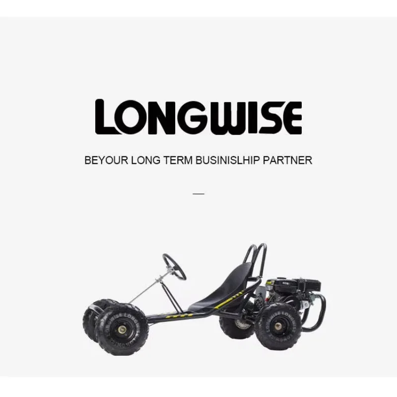New Professional Gas-Powered 212CC 4-Stroke Off-Road Go-Kart 6-Inch Wheels Hydraulic Disc Brakes Chain Drive Outdoor Teens