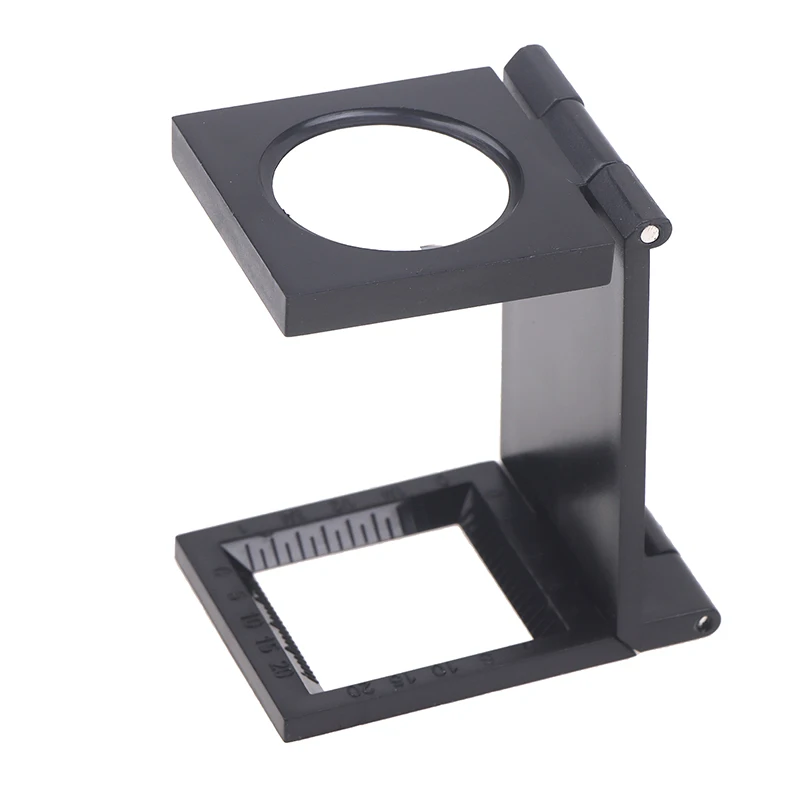 Folding Magnifier Stand With Scale Microscope Loupe Textile Optical Jewelry Repair Tool