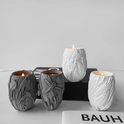 DIY Animal Relief Candle Jar Silicone Mold Handmade Plaster Candle Cup Molds Gypsum Form Cup Wax Making Home Decoration
