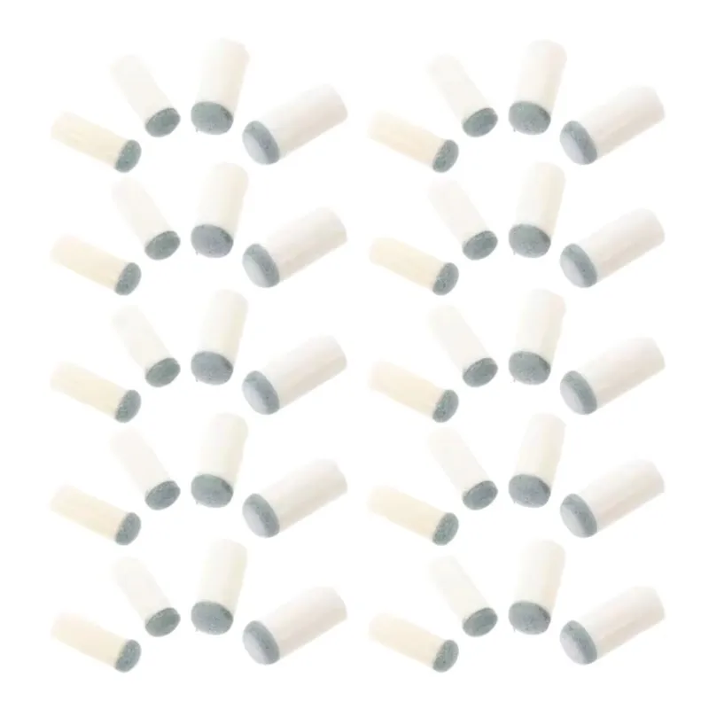 86pcs Billiard Cue Tips Cylindrical White with Gray Top Fit Various Cues Ideal for Daily Practice and Leisure