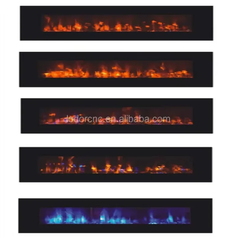 Antique Metal Electric Fireplace 1500W With 10 Colors US Plug For Heater Decoration