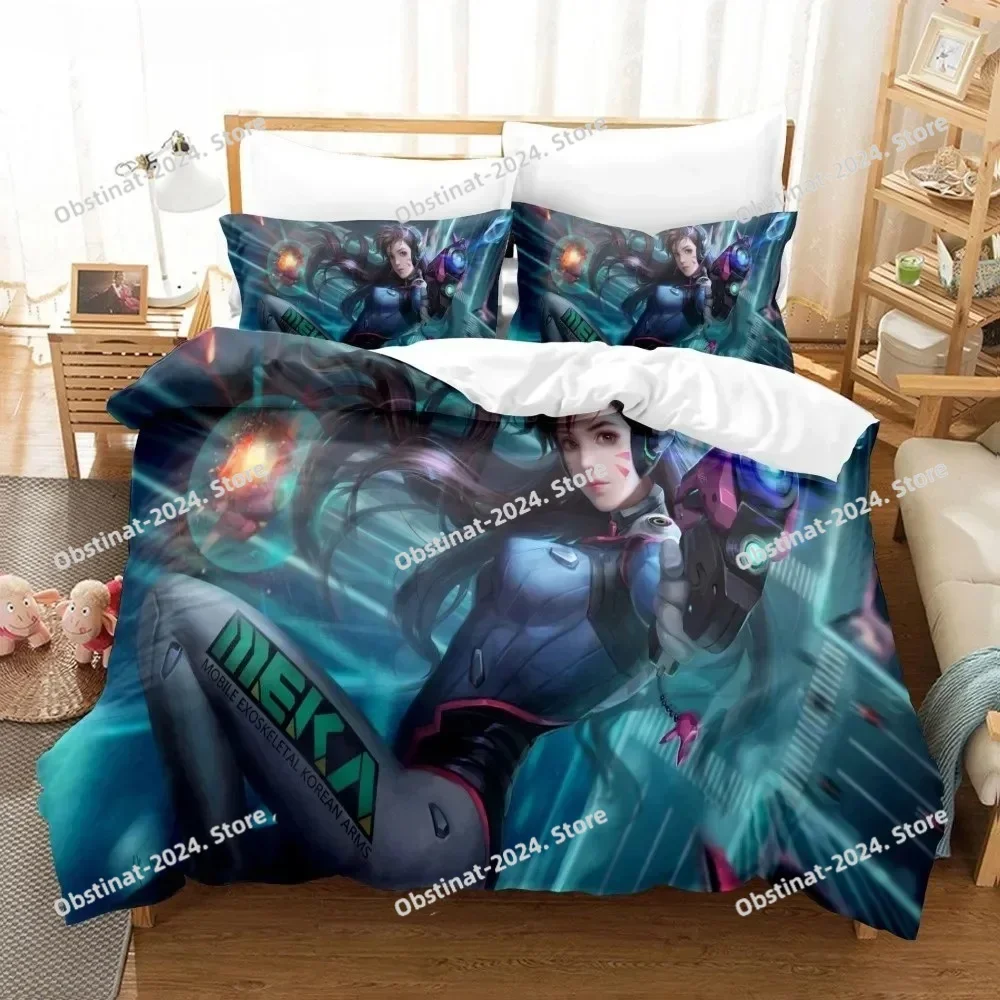 Anime Overwatch Game Bedding Set Duvet Cover Full Queen King Size Pillowcase Bed Printed Bed Set Aldult Kid Bedroom Single Twin