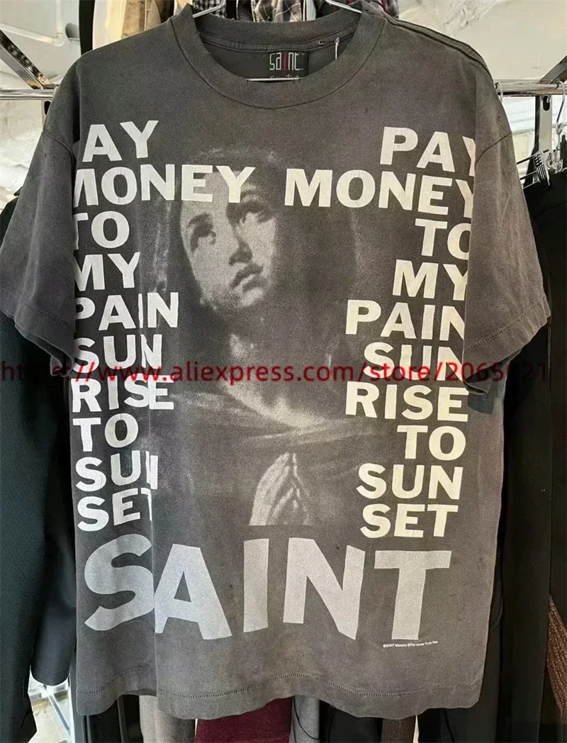 Pay money To my Pain Saint T Shirt Men Women High Quality Casual Washed T-Shirt Tee Tops