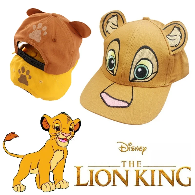 Disney Lion King Simba Children\'s Kid Baseball Cap for Girls Boy Hats Sunscreen Baby Hat Hip Hop Cartoon Embroidered Kids Caps