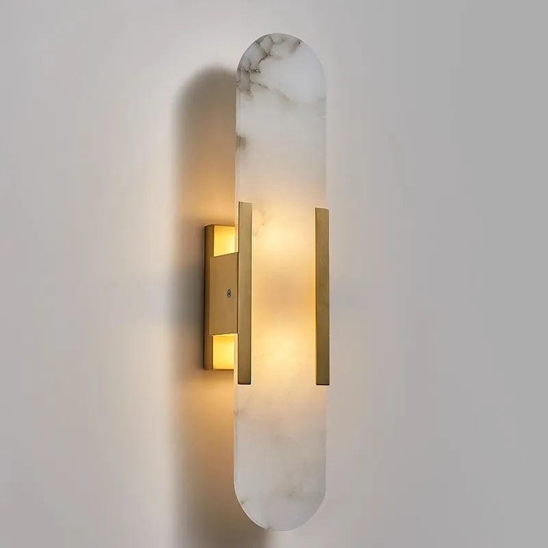 

Marble wall lamp High-grade bedside post-modern living room background wall foyer corridor decorative lamp