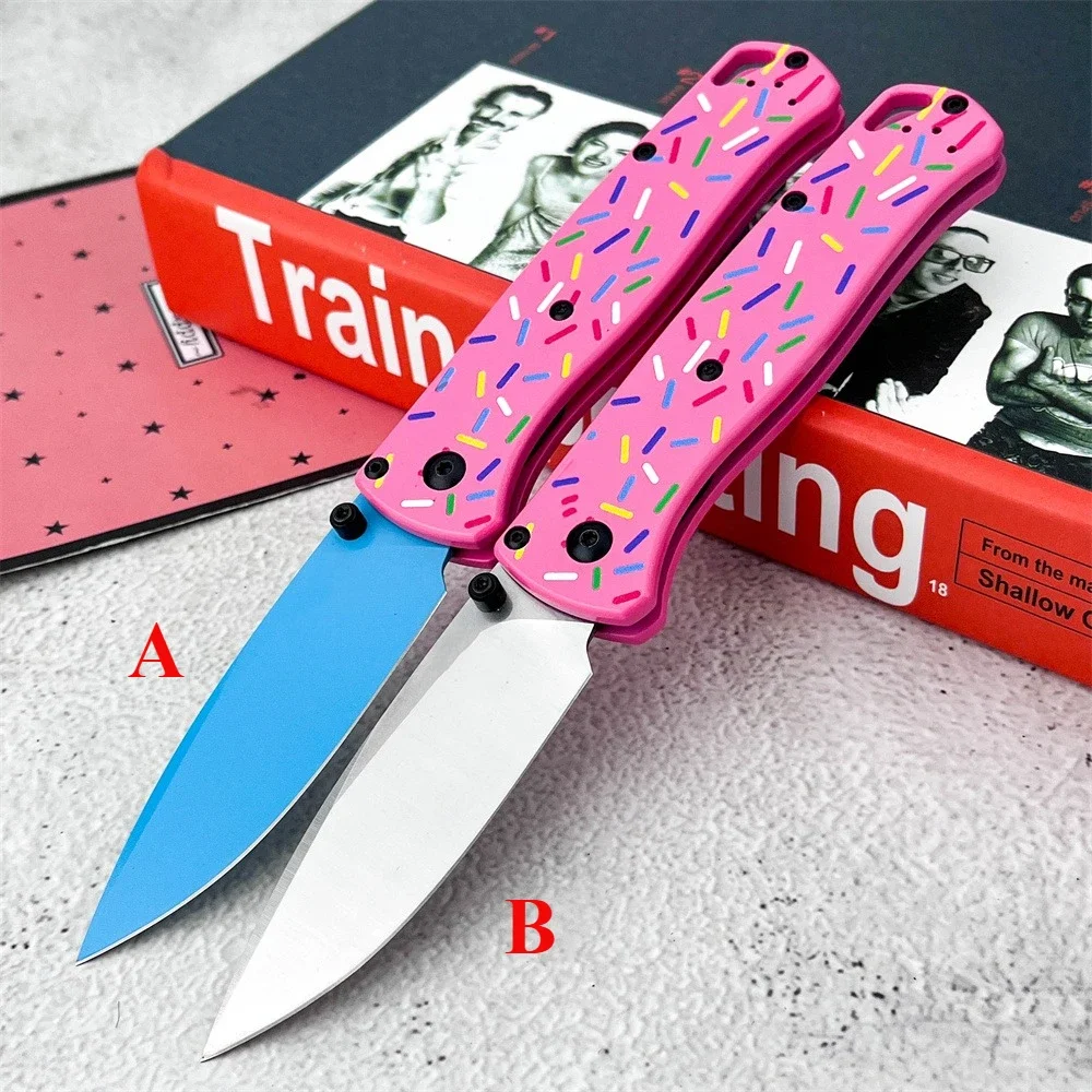 

Складной нож BM 535 Donut Warrior, розовый, с лезвием из нержавеющей стали и рукоятью G10, для активного отдыха, кемпинга, рыбалки