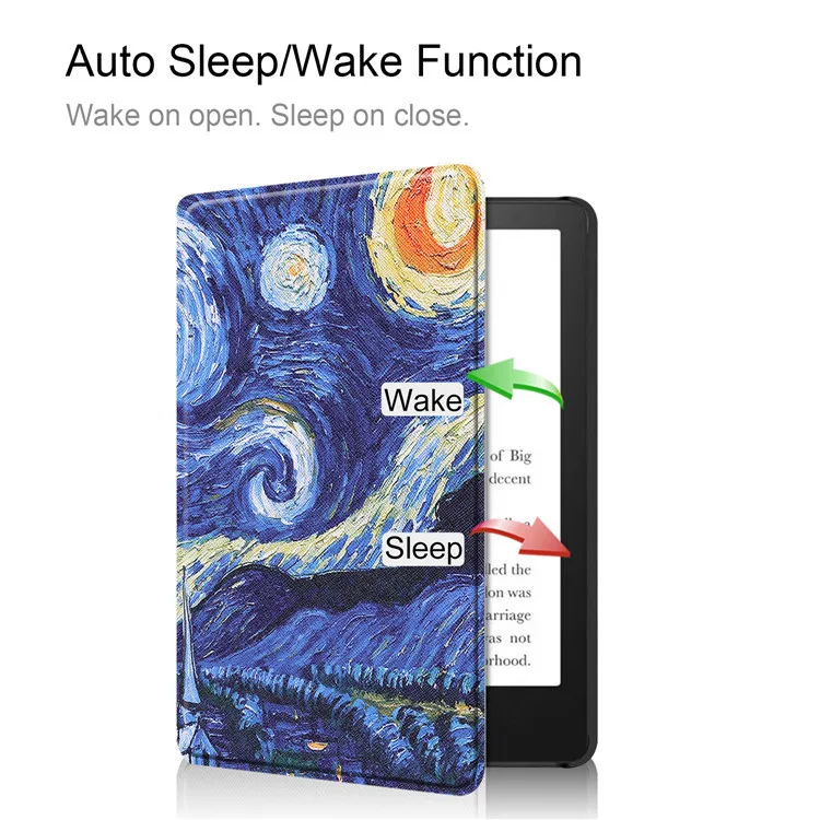 Bedruckte Flip-Hülle für Kindle Paperwhite 12. Generation 7 Zoll mit Auto-Wach-/Schlaf-Funktion – Detail 8