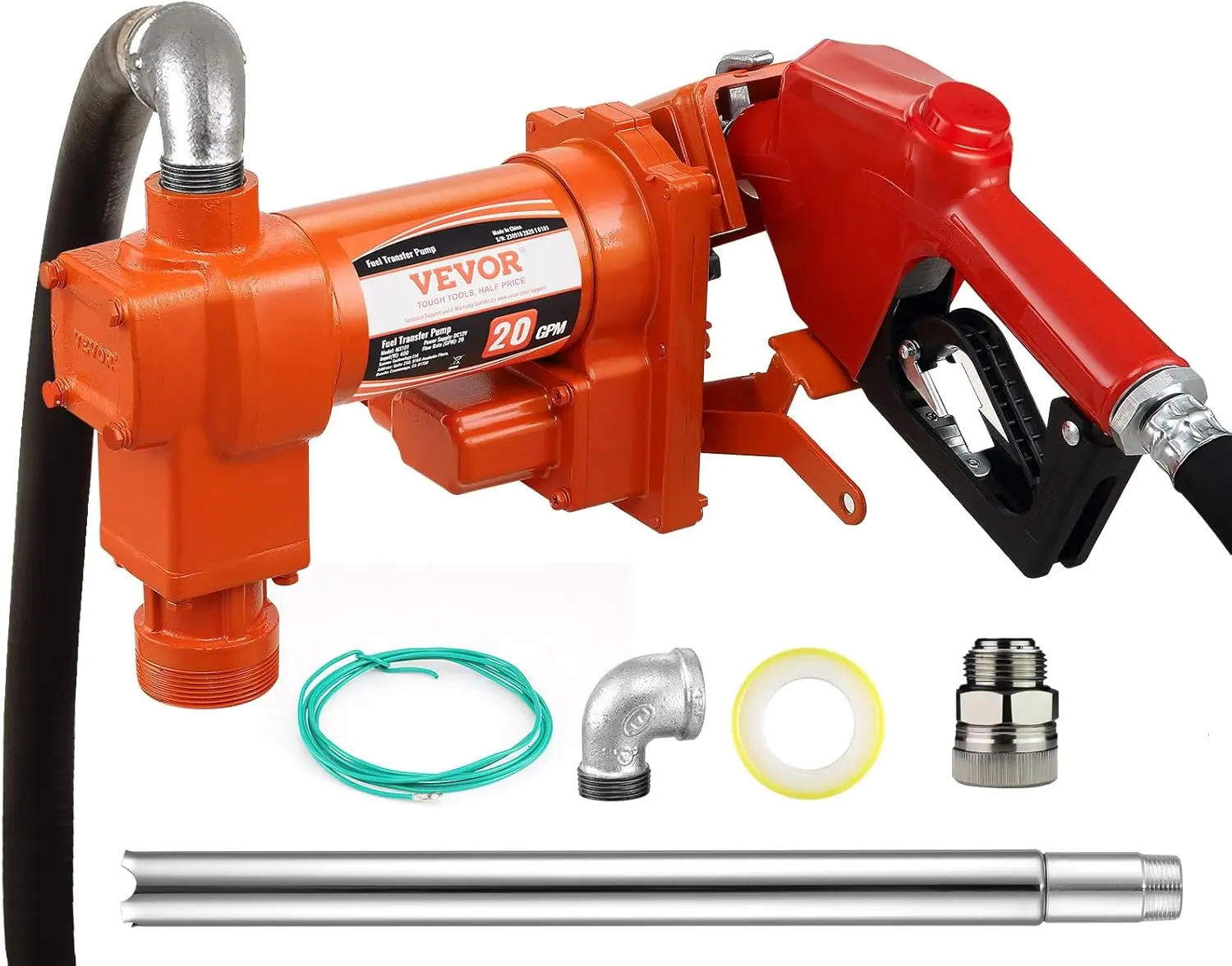 

Fuel Transfer Pump, 12V DC 20 GPM 1/4 HP, Extractor Pump